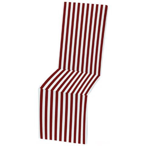 Materassino Cuscino Per Lettino Sole Spiaggia Con Poggiapiedi Sdraio Piscina Garden Materassino Rigato Rosso - Foto 1