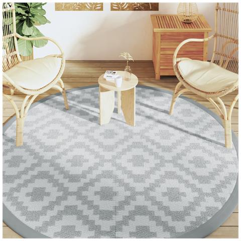 Tappeto Da Esterno Grigio 200 Cm In Pp - Foto 3