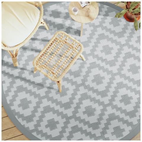 Tappeto Da Esterno Grigio 200 Cm In Pp - Foto 1