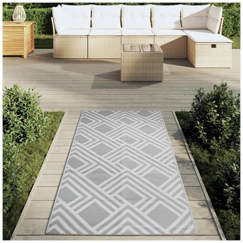 Tappeto Da Esterni Grigio 80x150 Cm In Pp - Foto 3