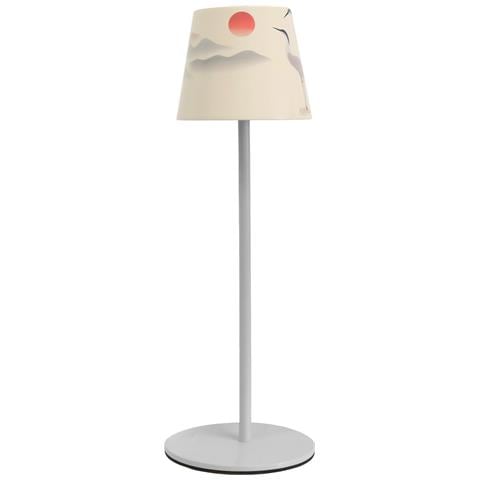 Lampada Da Tavolo Ricaricabile Alea Dulac - Beige - Metallo - 12x12x37 Cm - Foto 1