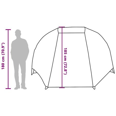 Tenda da Pesca per 5 Persone Marrone Impermeabile - Foto 9