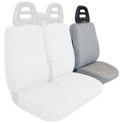 Coprisedile Lato Guida Per Furgoni Tg. Sp24/sp25 Tess. Cotone Trapuntato Grigio - Foto 1