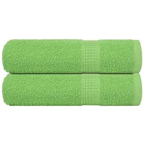 Asciugamani 2 Pz Verde Mela 50x100 Cm 360 G/m 100% Cotone - Foto 1
