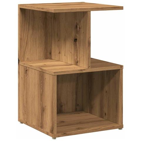 Comodino Rovere Artigianale 35x35x55 Cm In Legno Multistrato - Foto 2