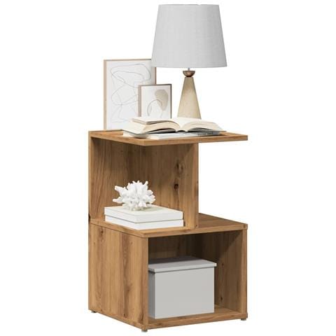 Comodino Rovere Artigianale 35x35x55 Cm In Legno Multistrato - Foto 1