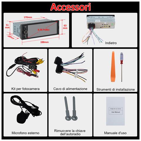 Autoradio Bluetooth Con Wireless Carplay E Android Auto Car Radio 1 Din - Foto 2