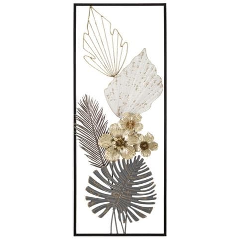 Decorazione In Metallo 3d Fiori 38 - Multicolore - Metallo - 28,6x5,1x74,3 Cm - Foto 1