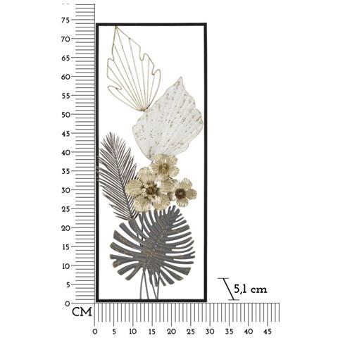 Decorazione In Metallo 3d Fiori 38 - Multicolore - Metallo - 28,6x5,1x74,3 Cm - Foto 6