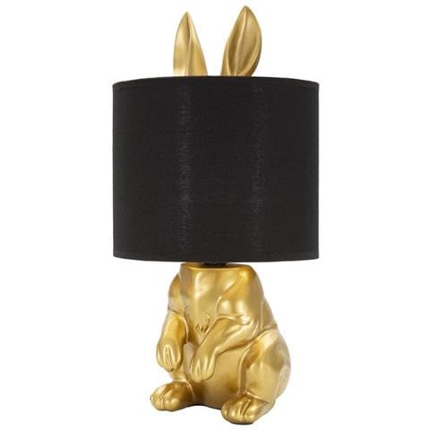 Lampada Da Tavolo Coniglio 1 - Nero - Poliresina - 20x20x43 Cm - Foto 1