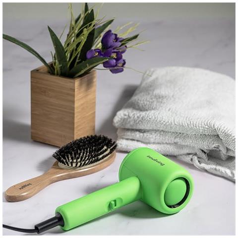 Asciugacapelli Mini INN-612, Compatto e Pieghevole, 1200W, Doppia Velocità, Design Portatile per Viaggi e Palestra, Disponibile in Vari Colori, Facile da Usare e Trasportare (Verde) - Foto 2