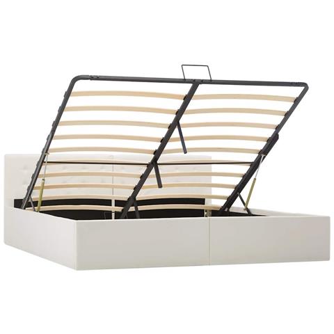 Giroletto Con Contenitore Idraulico Bianco Similpelle 180x200cm - Foto 1