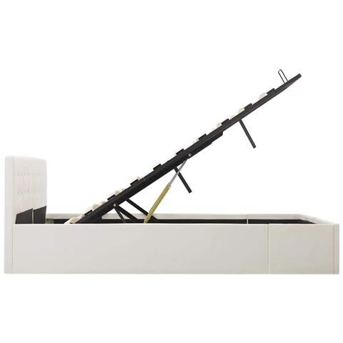 Giroletto Con Contenitore Idraulico Bianco Similpelle 180x200cm - Foto 8