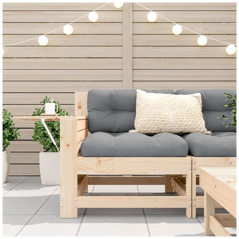 Lusso Casadino -  Divano Giardino Senza Braccioli Con Cuscino Legno Massello Pino - Foto 2