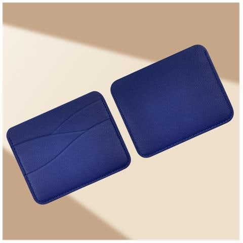 Elegante Porta Carte In Pelle Pu Con 4 Scomparti Blue - Foto 2