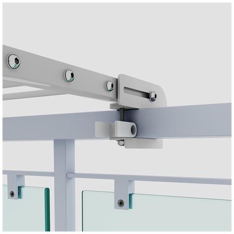 Stendino Da Esterno Per Balcone 102x63x8 Cm Antracite, Struttura In Alluminio Ribaltabile Per Ringhiera - Foto 2