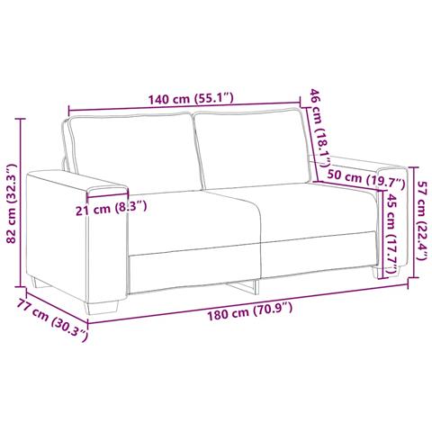 Divano Divanetto Blu 140 cm Tessuto di Velluto a Coste - Foto 9