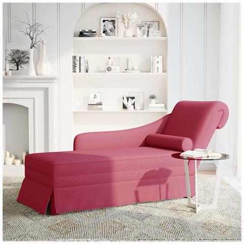 Sdraio con Capezzale e Bracciolo Destro in Velluto Rosso Vino - Foto 2