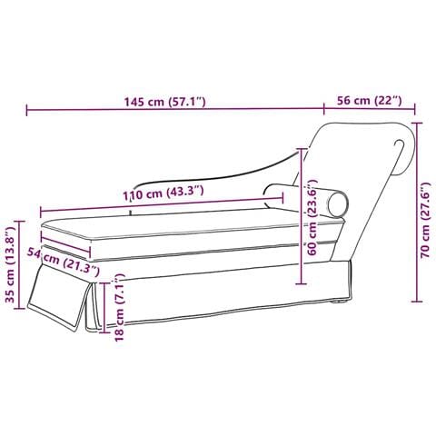 Sdraio con Capezzale e Bracciolo Destro in Velluto Rosso Vino - Foto 9