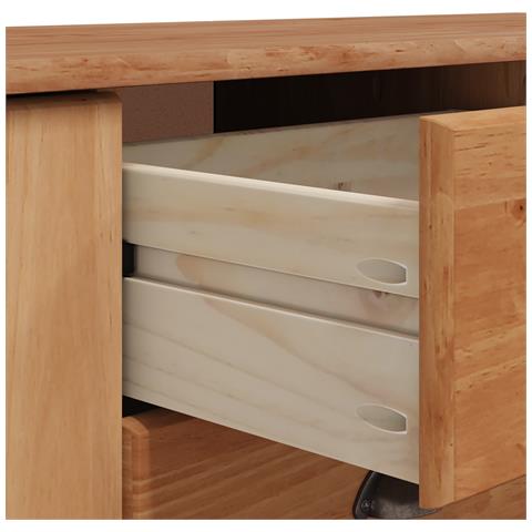 "Mobiletto ""ASKIM"" 133,5x40x79 cm Legno Massello di Pino" - Foto 9