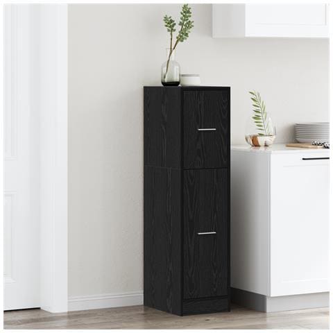 Armadio da Fattore Quercia Nera 30x41x118 cm Legno Ingegnerizzato - Foto 2