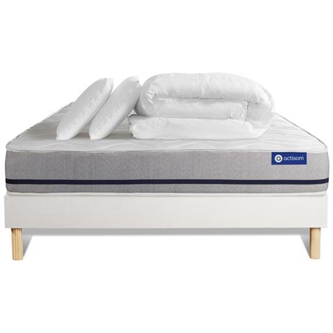 Pacchetto Letto Completo - Materasso 180x200cm + Box Spring Con Doghe (kit) + 2 Cuscini + Piumino - Actilatex Soft - Foto 7