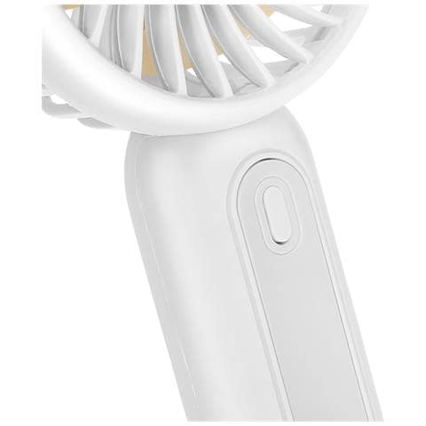 Ventilatore Portatile Silenzioso A 3 Velocità Con Batteria E Supporto Per Telefono, Bianco - Foto 2