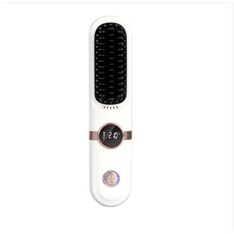 Mini Spazzola Lisciante Portatile Senza Fili - Ceramica, Anti-scottatura 3d, Controllo Temperatura Intelligente White - Foto 1