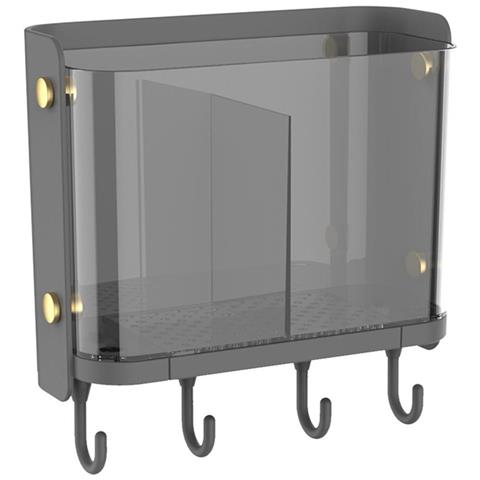 Porta Bacchette Da Parete - Organizzatore Utensili Da Cucina In Pet Con Sgocciolatoio E Ganci - Foto 1