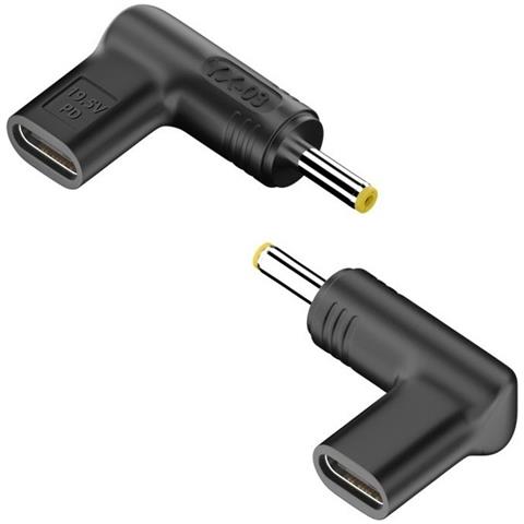 Adattatore Pd Trigger Da Usb-c Femmina A Dc Maschio Angolato 20v - 100w, Confezione Da 2 - Foto 4