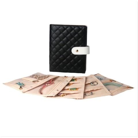 Custodia Portagioie Portatile - Astuccio Pieghevole Da Viaggio Per Gioielli Black - Foto 1