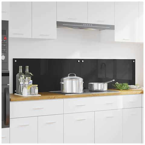 Rivestimento da Cucina 2 pcs Nero 90 x 40 cm vetro temperato - Foto 2