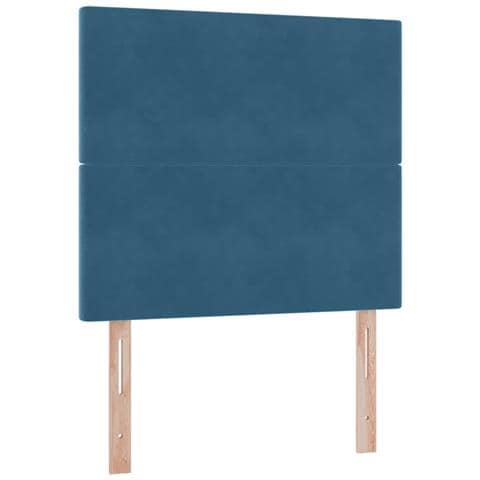 Letto con contenitore e materasso Blu Scuro 90 x 200 cm Velluto - Foto 9