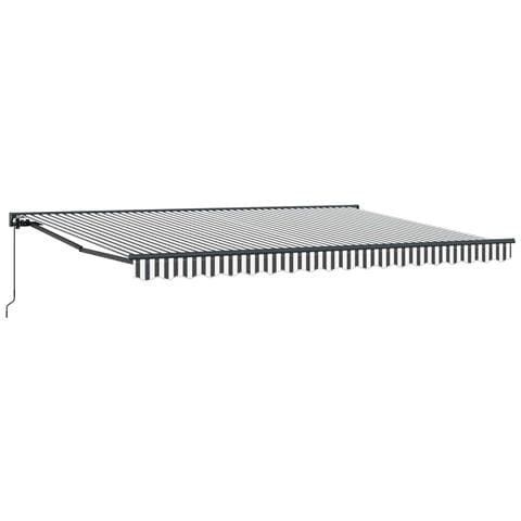 Tenda retrattile manuale Antracite e Bianco 4 x 2 m - Foto 1