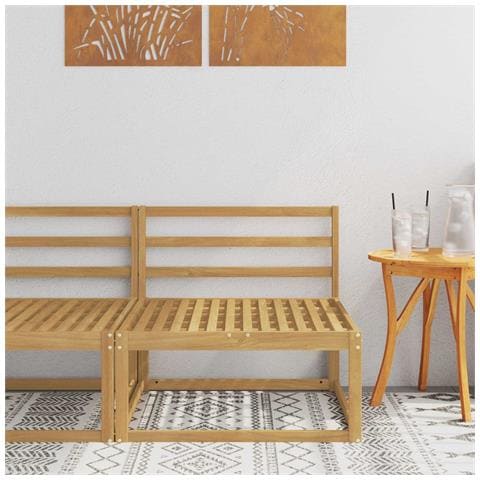 Divano centrale per esterno Bianco 79 x 83 x 73 cm - Foto 2
