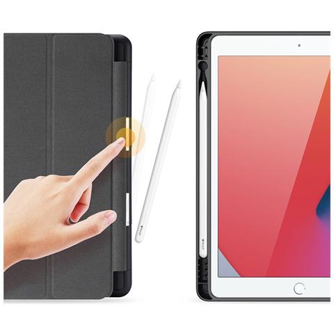 Cover per iPad 10.2 (2021) / (2020) / (2019) - Pelle /PU, Nero - Foto 2