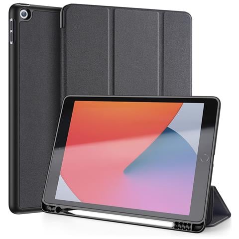 Cover per iPad 10.2 (2021) / (2020) / (2019) - Pelle /PU, Nero - Foto 1