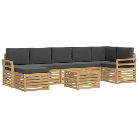 Set di divani da esterno 8 pcs Bianco e Antracite - Foto 1