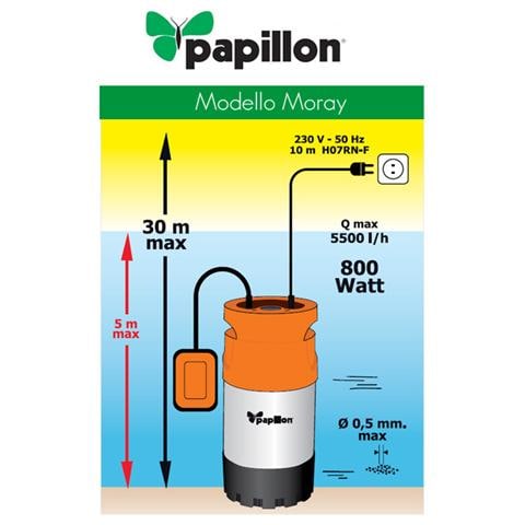 Elettropompa Sommergibile Per Pompare Acque Chiare 800 Watt  - Foto 2