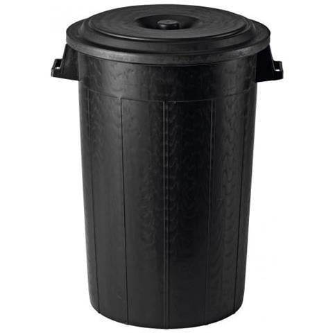 Bidone Giardino, Polietilene, Riciclabile. Coperchio Non Incluso. Nero 50 Lt - Foto 3