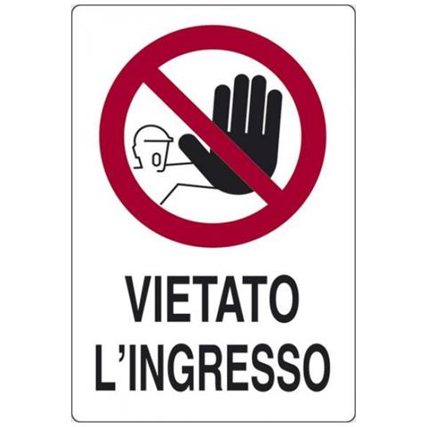 Cartello segnaletica in plastica Vietato L'Ingresso cm 30x20 - Foto 3