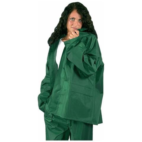Impermeabile da Lavoro in Poliestere / Pvc Tg. XL Completo colore Verde - Foto 1