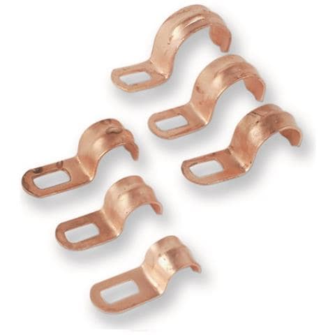 Graffette Fissatubo In Ferro Ramato, Graffette Fissatubo In Ferro Ramato Galvanicamente Diametro Mm. 12 (numero Pezzi Per Confezione 10)  - Foto 1