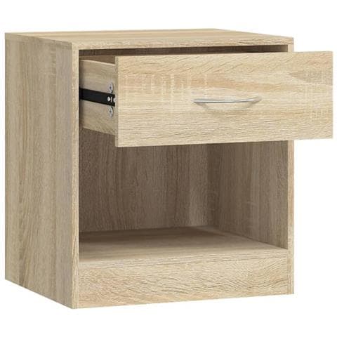 Comodini 2 pz con Cassetto Colore Rovere - Foto 2