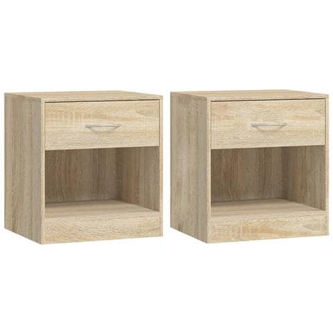 Comodini 2 pz con Cassetto Colore Rovere - Foto 1
