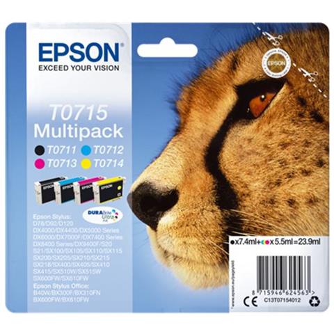 Multpack Originale T0715 Per Epson Stylus D78 / d78 / d92 / dx 4000 C13t07154012 - Foto 1