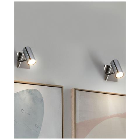 Set Di 2 Applique Da Parete In Metallo Argento Rosetta - Foto 8