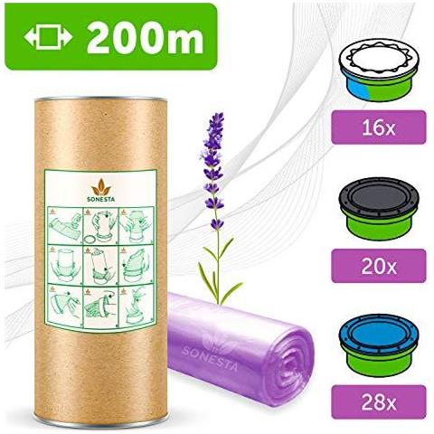 200m - Nuova Eco Liner Compatibile Con Tommee Tippee Sangenic Tec Simplee Angelcare Litter Locker Ii Equivalente A 16 Sangenic Misura Tutti Vasche Deoactiv Extra Easy Refill Profumo Di Lavanda - Foto 1