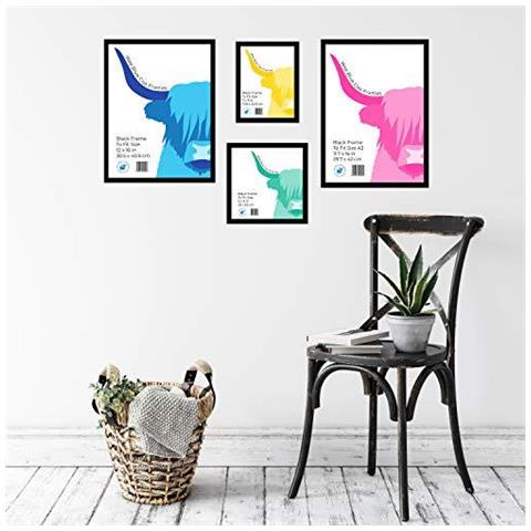 Wee Blu Coo A3 Nero Cornice Di Legno 117 X 165 Pollici (297 X 42 Cm) Di Sicurezza Acrilico Glass Photo Frame - Foto 4