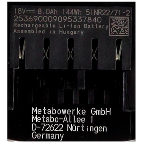 Lihd Batteria 18v - 8,0 Ah Li-ion (625369000) - Cas System - Foto 1